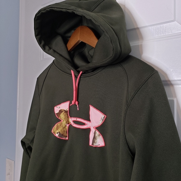 Under Armour Coldgear Hoodie Applique  Logo Storm Gorp Granola Sweatshirt L - Picture 9 of 16
